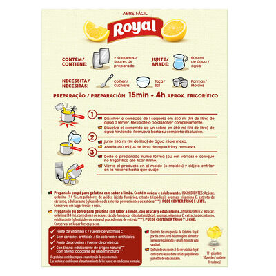 Preparado gelatina Royal lim&oacute;n 114g