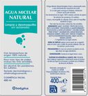 Agua micelar natural limpia y desmaquilla Bodyplus 400 ml