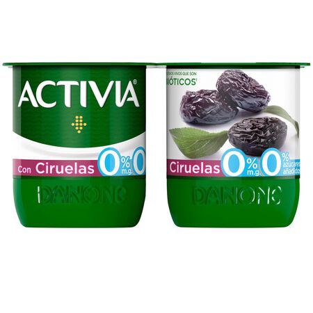 Bífidus probiótico Activia 0% pack 4 ciruelas
