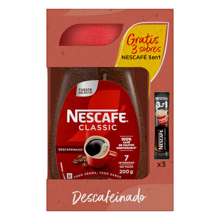 Café soluble descafeinado Nescafé 200g