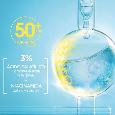 Tratamiento facial Garnier Pure Active Fluido UV Diario con BHA + Niacinamida FPS50+