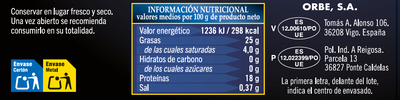 Melva en filetes con aceite de oliva Orbe 81g