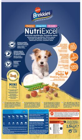 Alimento perro mini Brekkies 1,5kg pollo