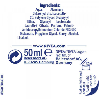 Desodorante en roll-on Nivea 50ml invisible black&white