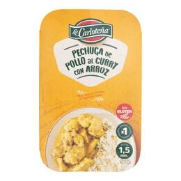Pechuga de pollo con curry y arroz La Carloteña 300g