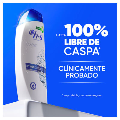 Champú clásico h&s con fórmula anticaspa y 330 ml