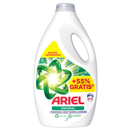Detergente líquido Ariel 29+16 Lavados Original