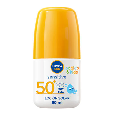 Crema solar roll-on Nivea 50ml factor de protecci&oacute;n 50 babies & kids sensitive