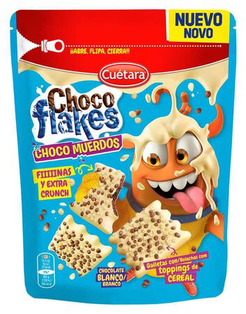 Galletas chocoflakes choco muerdos de chocolate blanco 100g