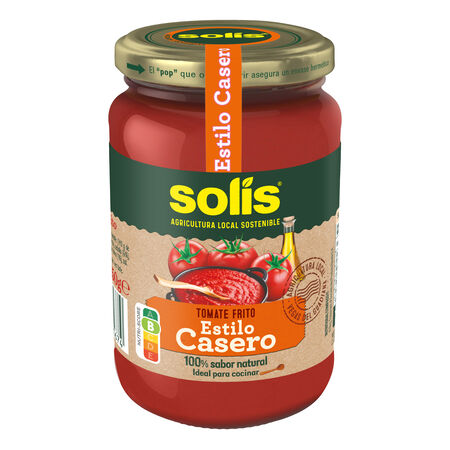 Tomate frito sin gluten Solis tarro de cristal 350g estilo casero