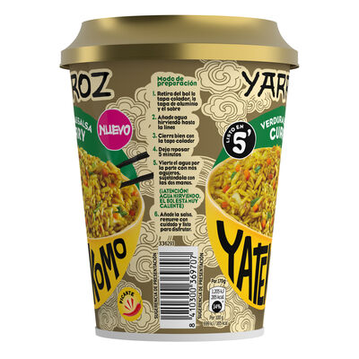 Yarroz Yatekomo con verduras y salsa curry 84g
