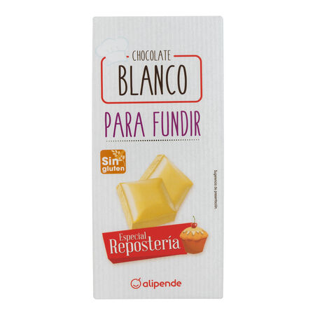 Chocolate blanco sin gluten Alipende 180g para fundir
