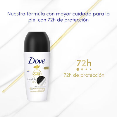 Desodorante en roll-on 0% Dove 50ml Invisible