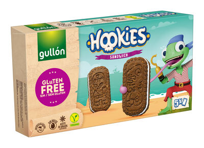 Galletas sin gluten rellenas hookies sándwich Gullón 230g