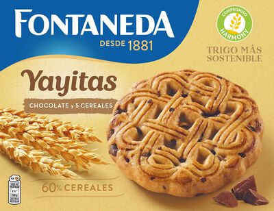 Galletas de chocolate y 5 cereales Yayitas Fontaneda 600g