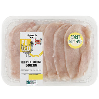 Filete de pollo extrafino Alipende 500g aproximadamente