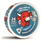Quesito light con sabor suave y cremoso La Vaca Que R&iacute;e 16 unidades azul