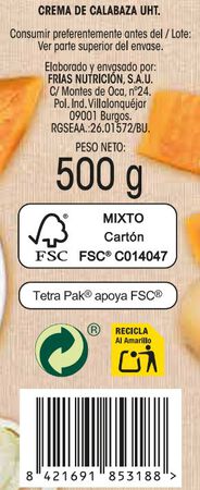 Crema de calabaza Alipende 500ml