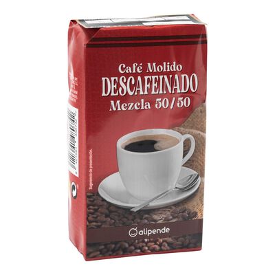 Caf&eacute; molido descafeinado Alipende 250g mezcla 50/50