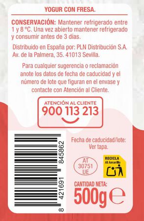 Yogur Alipende 500g fresa y frutas del bosque