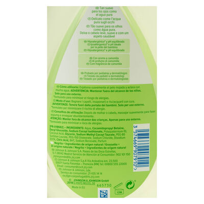 Champú infantil Johnson's 750ml camomila para un cabello brillante