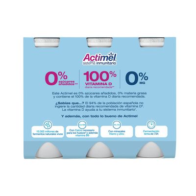 Actimel 0% MG pack 6 sabor fresa