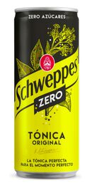 Tónica zero Schweppes lata 33cl