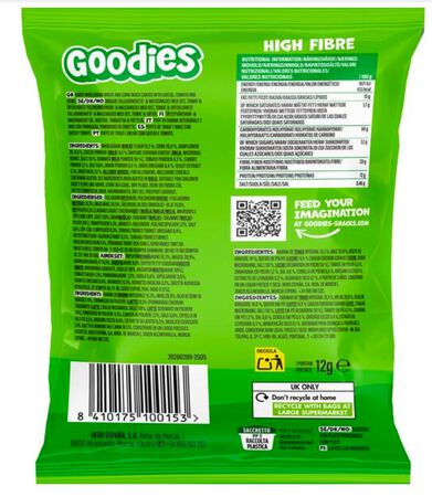 Snack puff dino goodies sabor pizza Goodies 12g