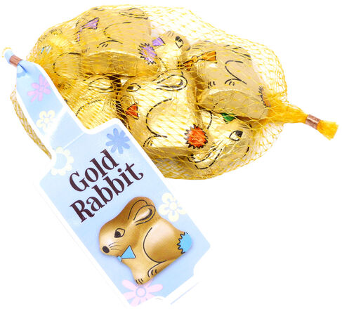 Red de conejitos de chocolate de pascua Gold Rabbit 70g