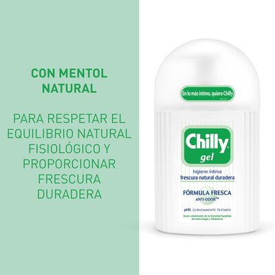 Jabon íntimo Chilly 250ml gel fórmula fresca