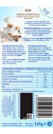 Chocolate con leche Lindt 125g