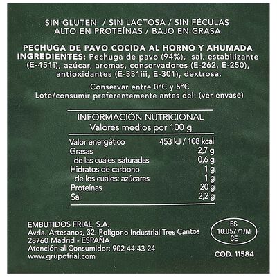 Pechuga de pavo Frial asada