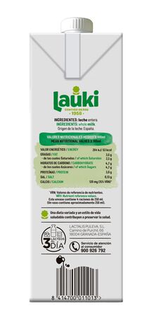 Leche Lauki 1l entera