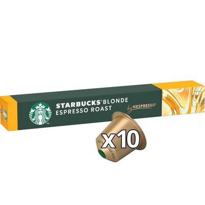 Café Blonde Espresso Roast Intensidad 6 Starbucks Nespresso 10 Cápsulas