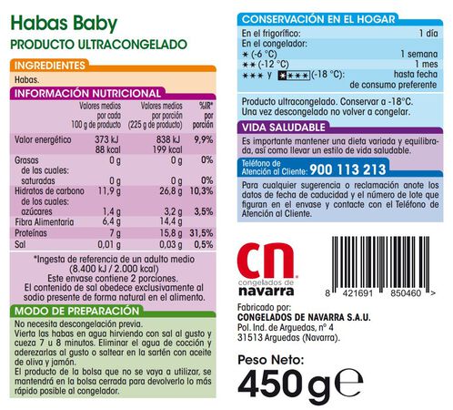 Habas baby Alipende 450g