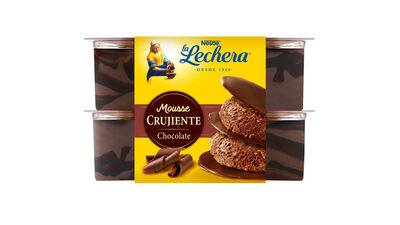Mousse crujiente chocolate La Lechera pack 4