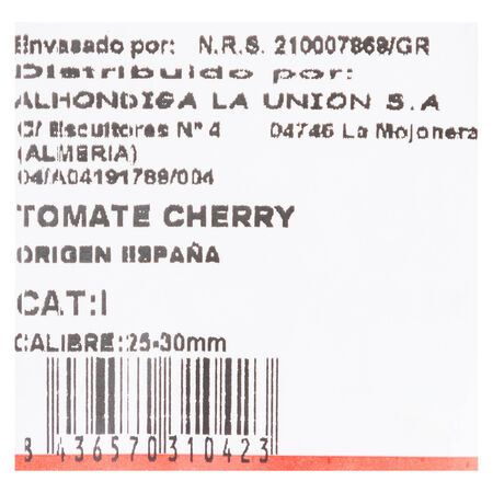 Tomate cherry bandeja 250g