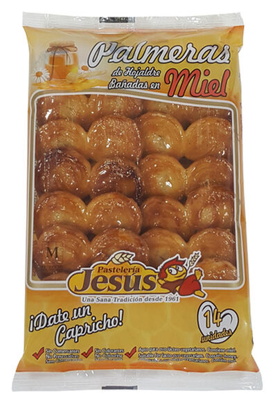 Palmeras de hojaldre Jesús 300g recubiertas de miel