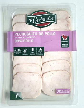 Pechuguita pollo asada La Carlote&ntilde;a 100g