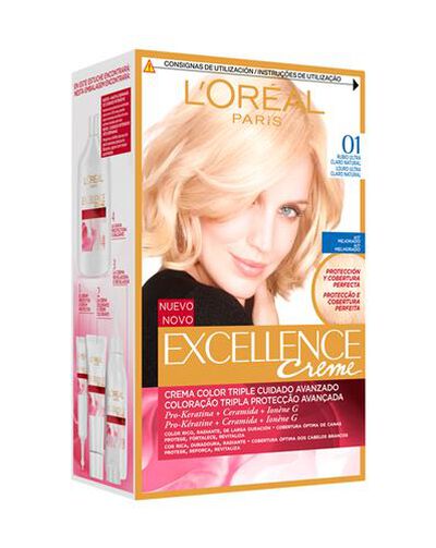 Tinte de cabello L'Or&eacute;al Excellence Creme n&ordm; 01 rubio aclarante