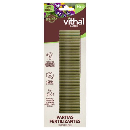 Varitas fertilizantes Vithal Garden 30u plantas de flor