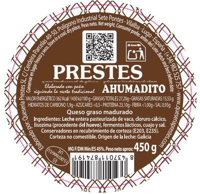 Queso gallego ahumadito Prestes 450gr