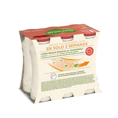 Bebida láctea Danacol colesterol pack 6 fresa