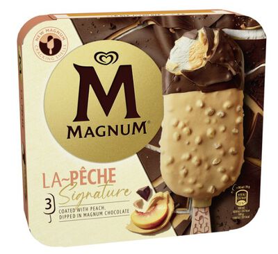 Helado Magnum 3 unid La Peche Signature