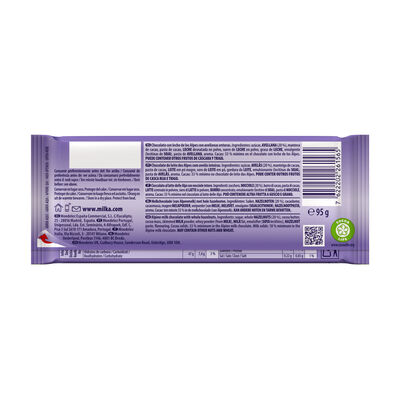 Chocolate con leche y avellanas enteras Milka 95g