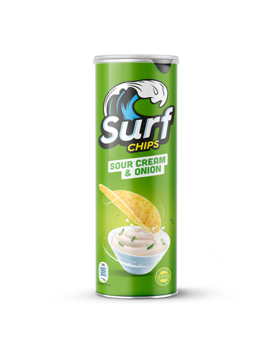 Snack de patata con sabor sour cream Surf Chips 160g