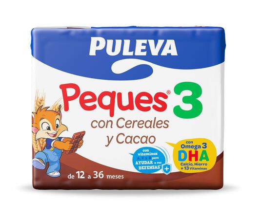 Preparado lácteo Puleva Peques cereales cacao pack 3