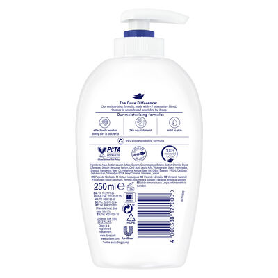Jabón de manos dosificador Dove 250ml