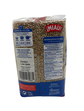Lenteja pardina calidad extra Miau 1 kg