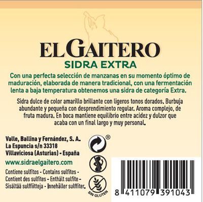 Sidra El Gaitero 75cl extra